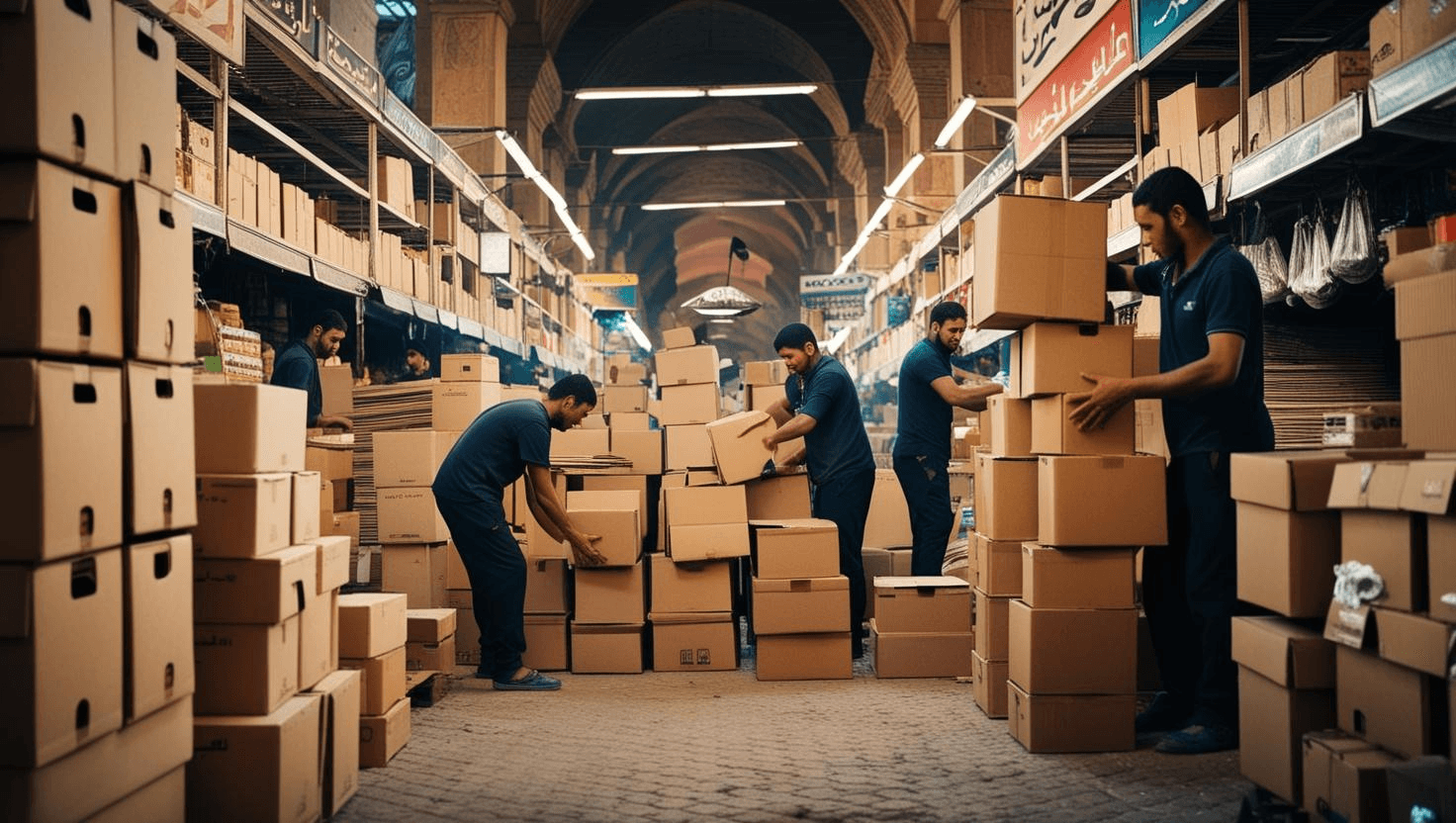 بيع كراتين بالجملة