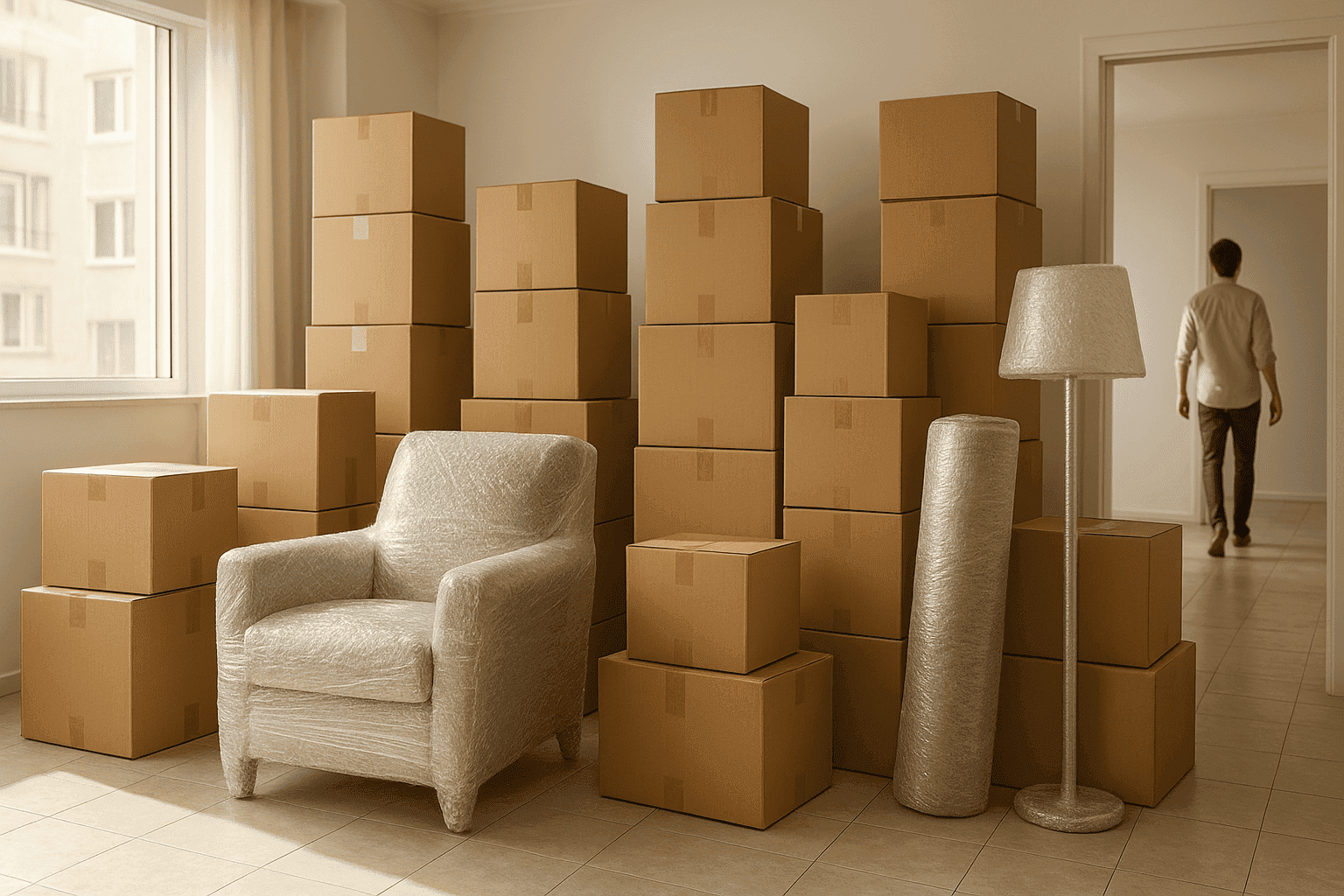 مقاسات مختلفة من الكراتين