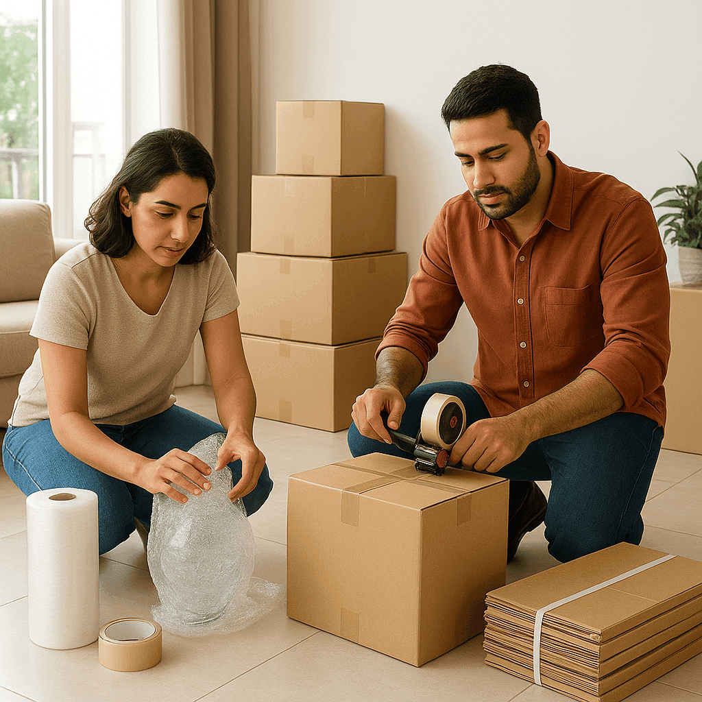 تغليف الأثاث بعناية