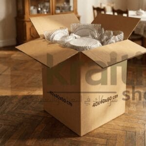كرتونة نقل عفش ٥ طبقات (٤٠×٤٠×٦٠ سم) | الحل الهندسي للأوزان الثقيلة