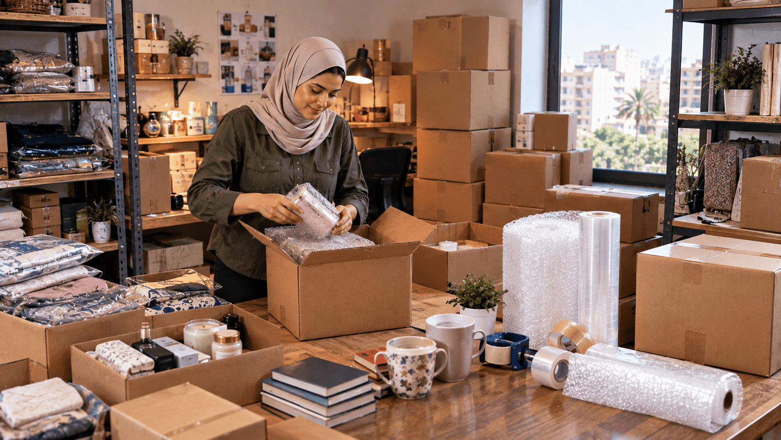 كراتين شحن وتغليف للمتاجر والمحلات في الهرم